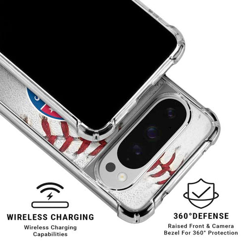 MLB Texas Rangers Game Ball Google Pixel 10 Pro XL Clear Case